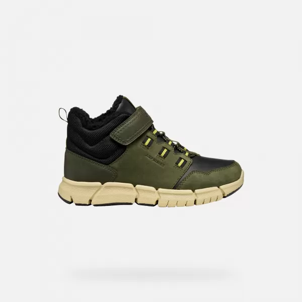  Chlapčenské členkové čižmy GEOX FLEXYPER B ABX J949XA032MEC0498 KAKI 