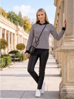 Dámska mikina ALTISPORT GILL ČIERNA/BIELA