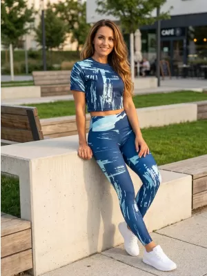 Dámsky prémiový crop top ALTISPORT VOJ/ALW010TR07 KRÁLOVSKÁ KRÁĽOVSKÁ MODRÁ