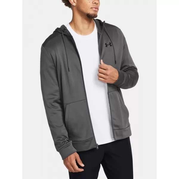  Pánska mikina UNDER ARMOUR UA ARMOUR FLEECE FZ HOODIE 1373357-025 SIVÁ 