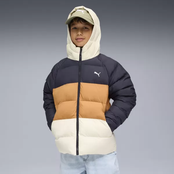  Detská bunda PUMA SYNTHETIC HOODED PUFFER JACKET 68840416 NOVÉ NÁMORNÍCTVO 