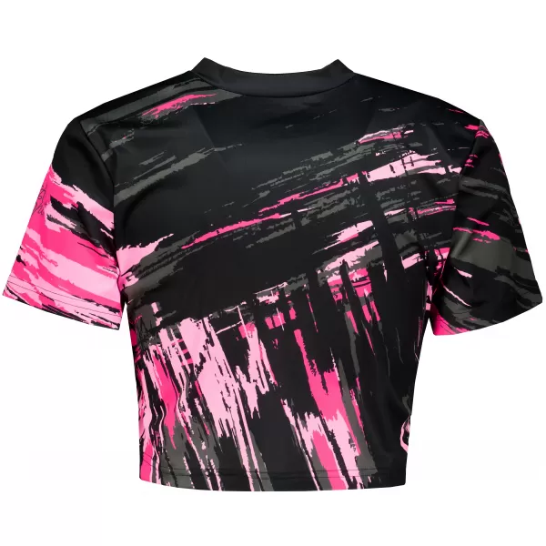  Dámsky prémiový crop top ALTISPORT VOJ/ALW010TR07 ČERNÁ/SVĚTLE RŮŽOVÁ ČIERNA/SVETLO RUŽOVÁ 