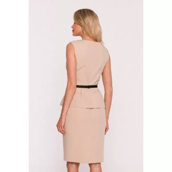  Šaty STYLOVE S427 BÉŽOVÁ 