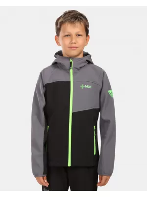 Detská softshellová bunda KILPI RAVIO-J ZJ0105KI ČIERNA