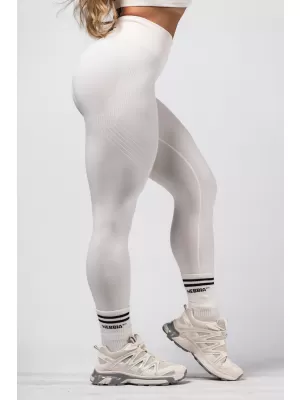 Tvarujúce bezšvové maximálne push-up legíny FLOW SEAMLESS 497 CREAM Nebbia