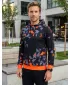 Pánska prémiová funkčná mikina ALTISPORT VOJ/ALM108MI01 ČIERNO-ORANŽOVÁ