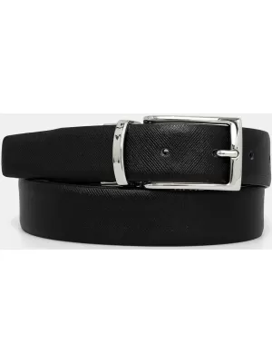 Pánsky opasok GEOX U35K5AB0076C0630 ČIERNA