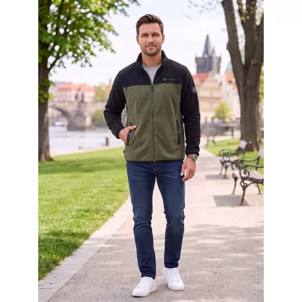  Pánska fleecová mikina ALTISPORT GAMEL KAKI 