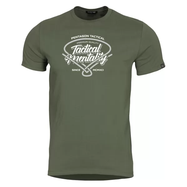  tričko PENTAGON AGERON TACTICAL MENTALITY K09012 OLIVOVO ZELENÁ 