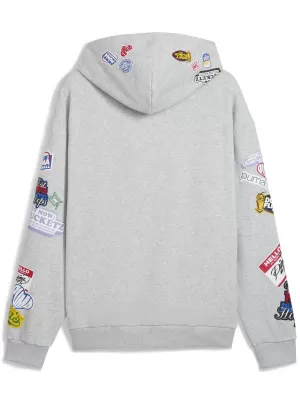 Pánska mikina PUMA HOOPERHOTLINE PULLOVER HOODIE 63282703 SVETLOSIVÝ VRES