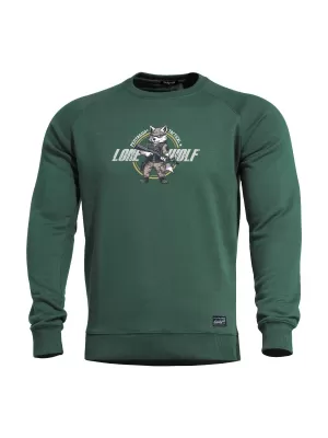 Mikina PENTAGON HAWK SWEATER LONE WOLF K09019 SKOKAN ZELENÝ