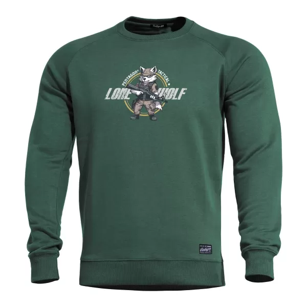  Mikina PENTAGON HAWK SWEATER LONE WOLF K09019 SKOKAN ZELENÝ 
