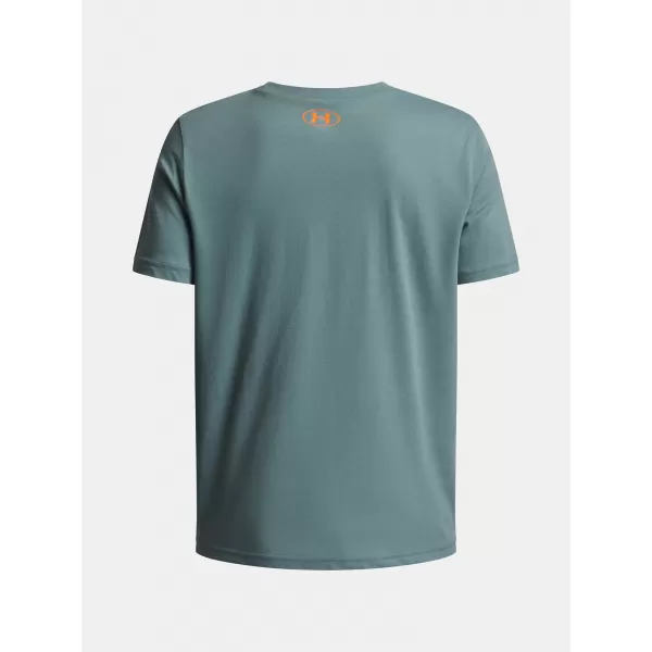  Chlapčenské tričko UNDER ARMOUR UA OVERLAY WM SS 6005069-323 ZELENÁ 