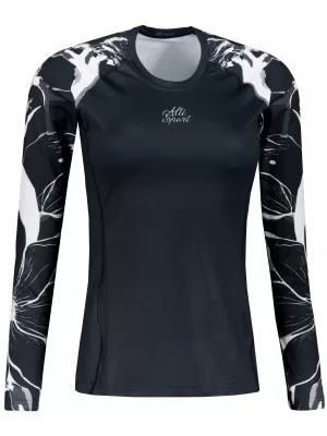 Dámske prémiové funkčné tričko s dlhým rukávom ALTISPORT VOJ/ALW114TR03 ČIERNA