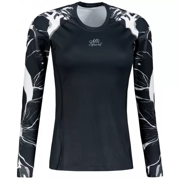  Dámske prémiové funkčné tričko s dlhým rukávom ALTISPORT VOJ/ALW114TR03 ČIERNA 