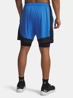 Pánske šortky UNDER ARMOUR UA TECH VENT 2IN1 SHORT MODRÁ