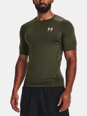 Pánske tričko UNDER ARMOUR UA HG ARMOUR COMP SS 1361518-390 ZELENÁ