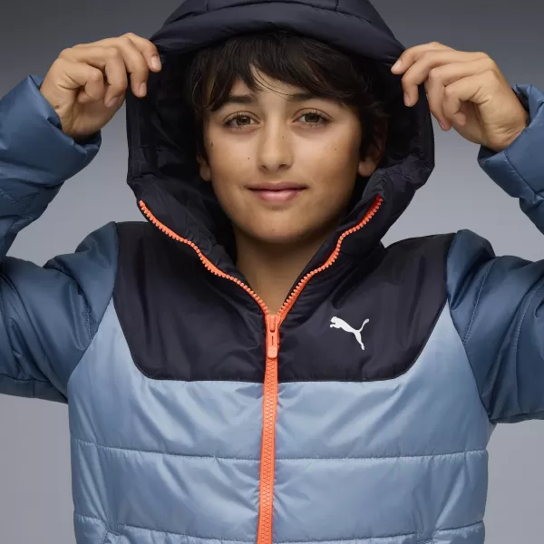  Sako PUMA ESS HOODED PADDED JACKET 68522634 STUDENÝ MODRÝ 