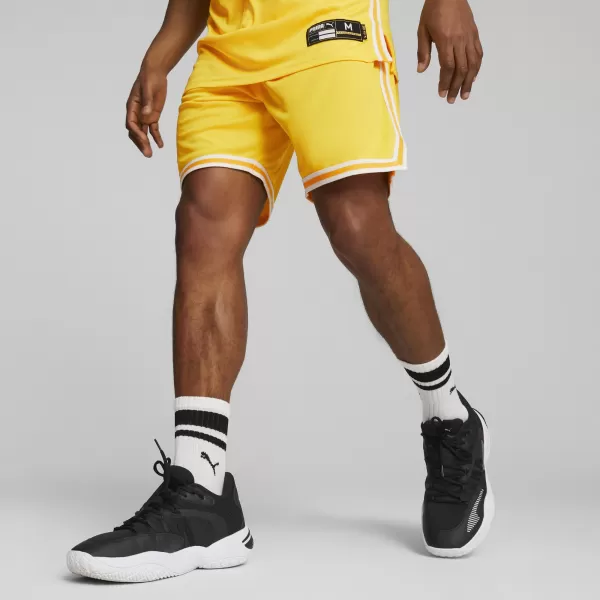  Kraťasy PUMA HOOPS TEAM GAME SHORT 67662905 KYBERNETICKÁ ŽLTÁ 