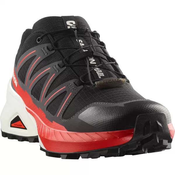  Pánske topánky SALOMON SPEEDCROSS PEAK ČIERNA/ASFALTOVÁ/OHNIVÁ ČERVENÁ 
