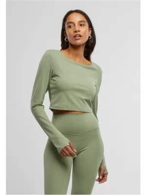 Dámske tričko URBAN CLASSICS TB7807 ZELENÁ MATCHA