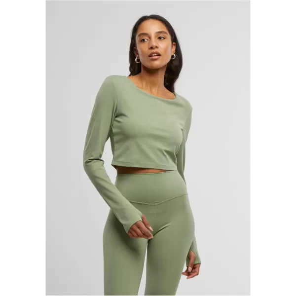  Dámske tričko URBAN CLASSICS TB7807 ZELENÁ MATCHA 