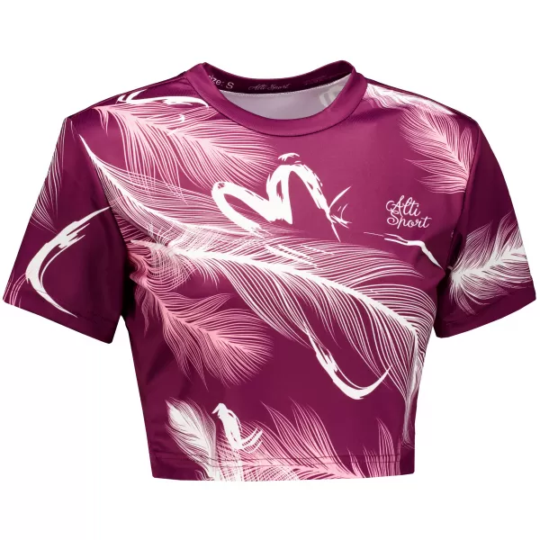  Dámsky prémiový crop top ALTISPORT VOJ/ALW001TR07 FUCHSIOVÁ FUCHSIOVÁ 