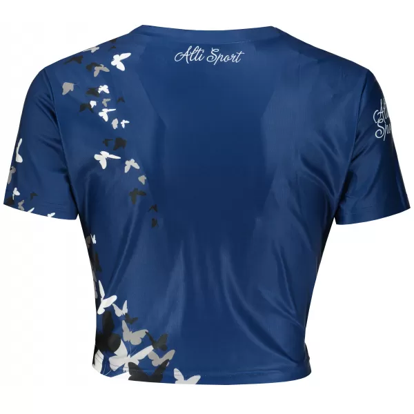  Dámsky funkčný prémiový crop top ALTISPORT VOJ/ALW022TR07 NAVY NÁVYKY 