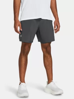 Pánske šortky UNDER ARMOUR UA LAUNCH 7'' 2-IN-1 SHORTS 1382641-025 SIVÁ