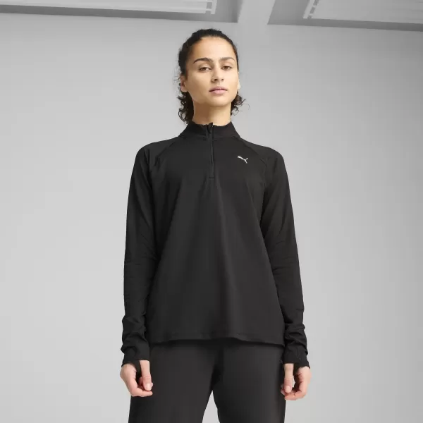  Tričko PUMA W RUN VELOCITY CLOUDSPUN 1/4 ZIP 52665001 PUMA BLACK 