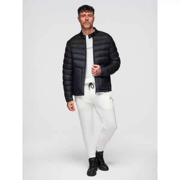  Pánská bunda OMBRE OM-JAFL-0109 ČIERNY 