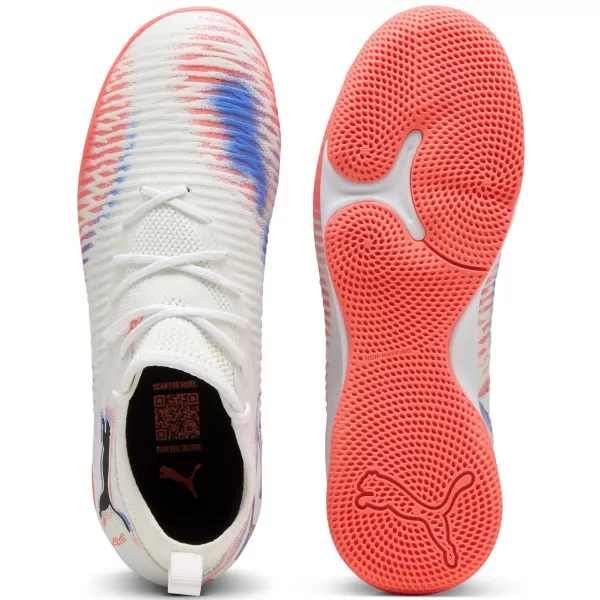  Detská obuv PUMA FUTURE 8 MATCH IT + MID JR 10861701 WHITE/ BIELA/PUMA ČIERNA/ŽIARIACA ČERVENÁ 