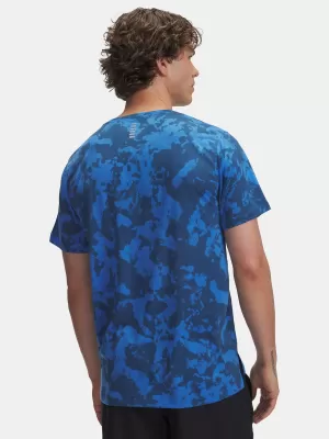 Pánske tričko UNDER ARMOUR UA LAUNCH PRINTED SS MODRÁ