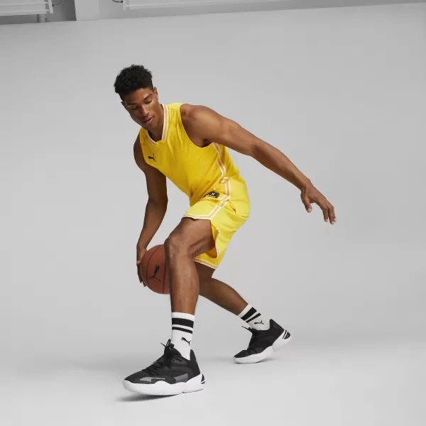  Kraťasy PUMA HOOPS TEAM GAME SHORT 67662905 KYBERNETICKÁ ŽLTÁ 