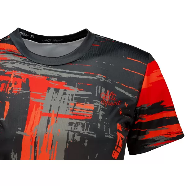 Dámsky prémiový crop top ALTISPORT VOJ/ALW010TR07 ČERNOČERVENÁ ČIERNA A ČERVENÁ 