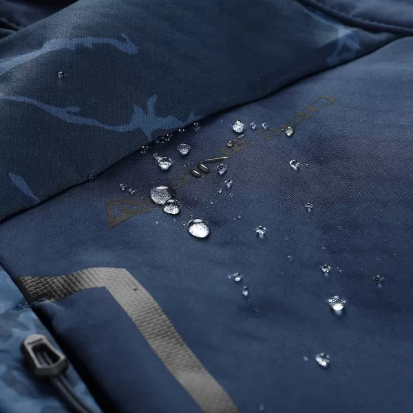  Pánska bunda so softshell ALPINE PRO HOOR MODRÝ 