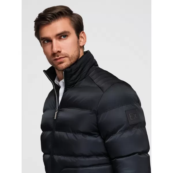  Pánska bunda OMBRE OM-JALP-0218 ČIERNA 