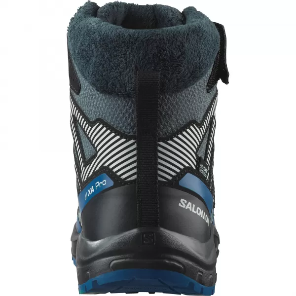  Detská obuv SALOMON XA PRO V8 WINTER WATERPROOF J TURBULENCIA/ČIERNA/TMAVOMODRÁ 