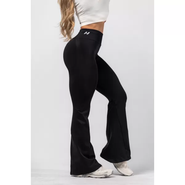  Tvarujúce bezšvové rozšírené legíny FLOW SEAMLESS 498 BLACK Nebbia 