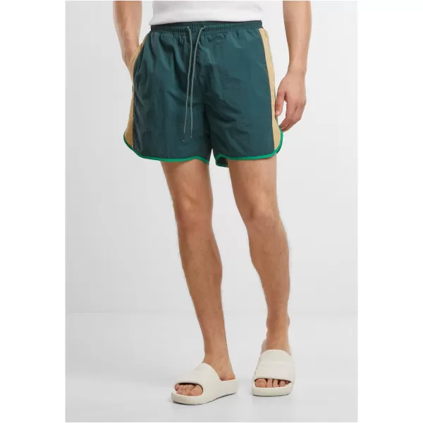  Pánske plavecké šortky URBAN CLASSICS TB7348 FĽAŠKOVO ZELENÉ 