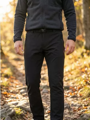 Pánske softshellové nohavice ALTISPORT CORRON ČIERNA