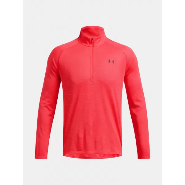  Pánske tričko UNDER ARMOUR UA TECH TEXTURED 1/2 ZIP ČERVENÁ 
