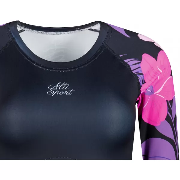  Dámsky funkčný prémiový crop top ALTISPORT VOJ/ALW115TR04 FIALOVO-ČIERNA 