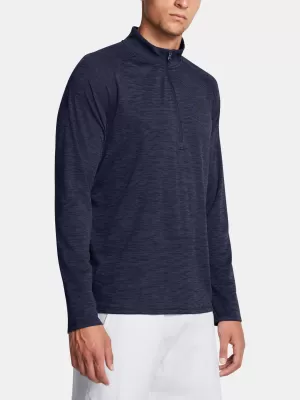 Pánske tričko UNDER ARMOUR UA TECH TEXTURED 1/2 ZIP 1382797-410 MODRÁ