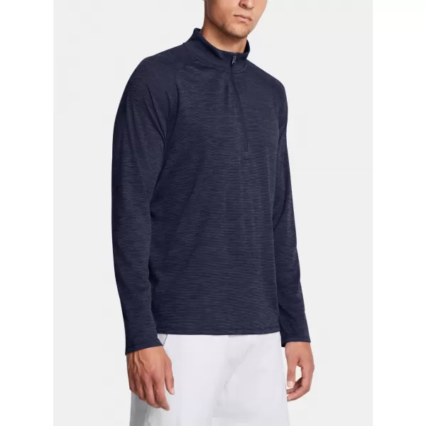  Pánske tričko UNDER ARMOUR UA TECH TEXTURED 1/2 ZIP 1382797-410 MODRÁ 