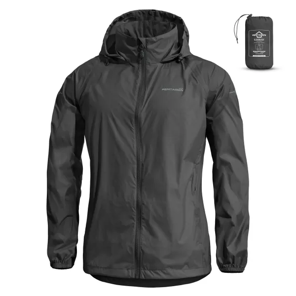  Dámska bunda PENTAGON CLOUDBURST PACKABLE WOMENS RAIN JACKET K07020 ČIERNA 