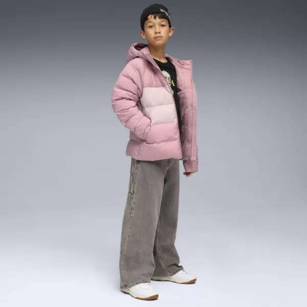  Detská bunda PUMA SYNTHETIC HOODED PUFFER JACKET 68840465 PRIPRAVENÁ RUŽOVÁ 