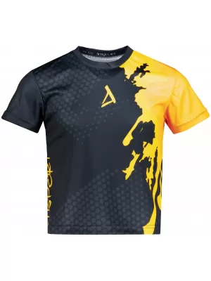 Detské prémiové funkčné tričko ALTISPORT VOJ/ALM112TR01 ČIERNO-FLUO ORANŽOVÁ