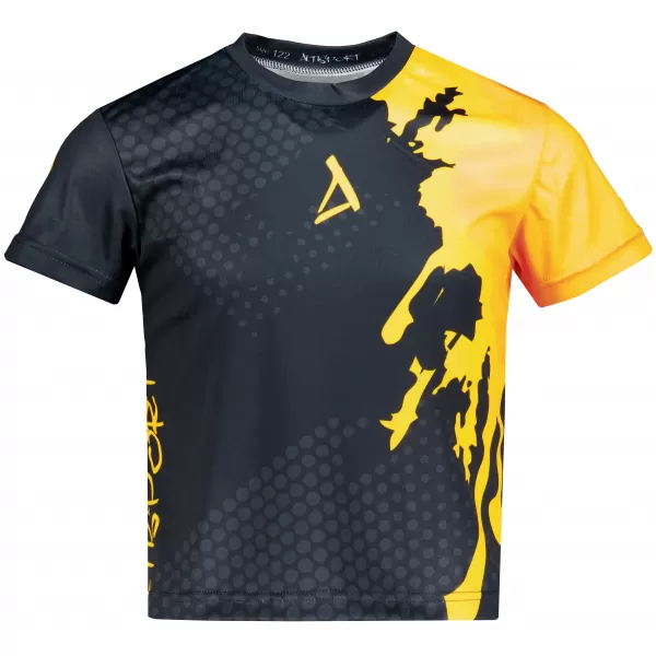  Detské prémiové funkčné tričko ALTISPORT VOJ/ALM112TR01 ČIERNO-FLUO ORANŽOVÁ 
