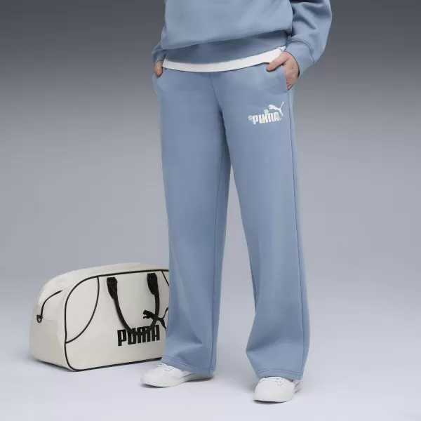  Dámy PUMA ESS NATURE 2 0 COMFORT LOGO STRAIGHT PANTS FL OP 68808134 STUDENÝ MODRÝ 